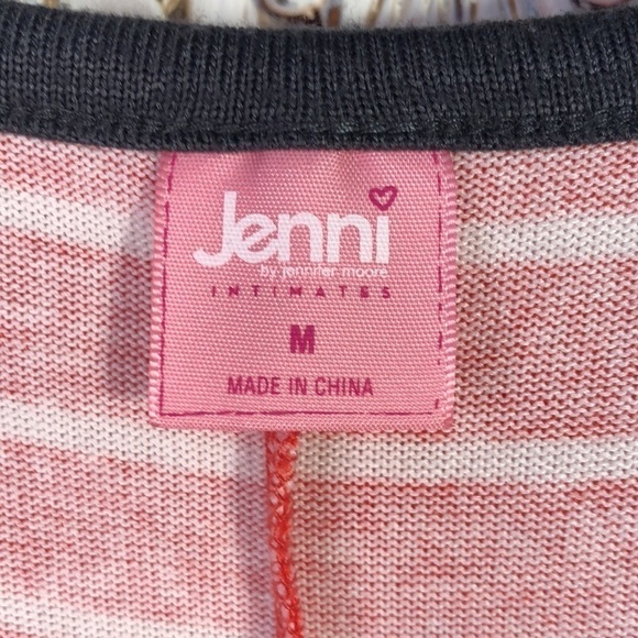 Jenni by Jennifer Moore Intimates Red and White Stripes Long Sleeve Long Johns - Picture 6 of 9